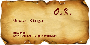 Orosz Kinga névjegykártya